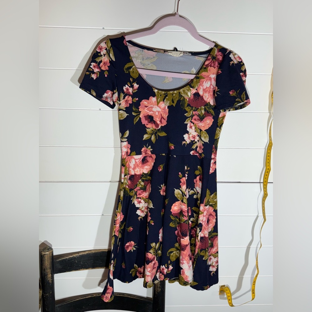 💥5 for 10💥Street Fifteen - Pink & Blue Puff Sleeve Scoop Midi Sundress Stretchy